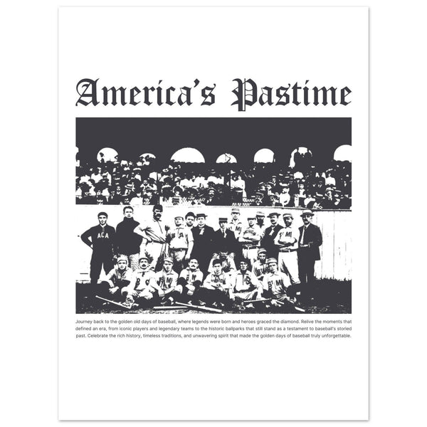 America's Pastime Premium Matte Paper Poster Ballpark Society